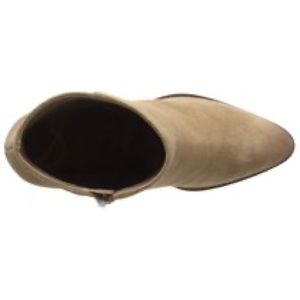 Brown faux suede booties